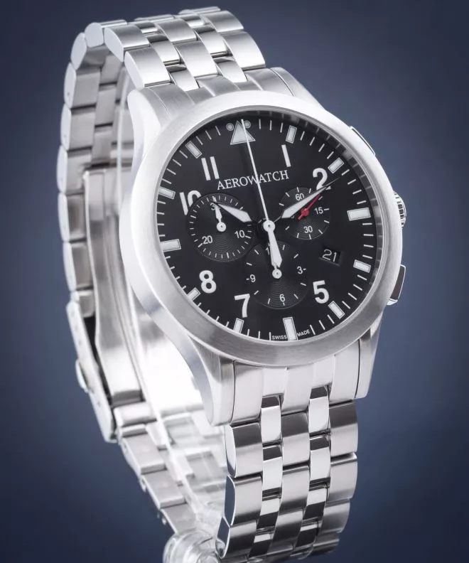 Aerowatch Les Grandes Classiques Pilot Chrono Men's Watch 83966-AA03-M