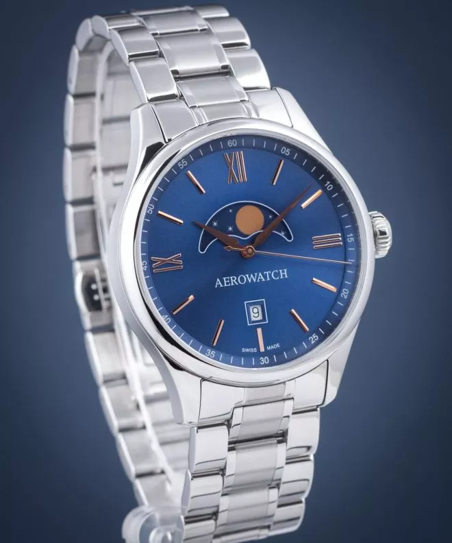 Aerowatch Renaissance Moon Phase Men's Watch 08985-AA01-M