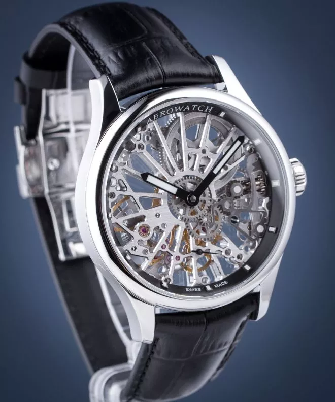 Aerowatch Renaissance Skeleton Cobweb Men's Watch 50981-AA17