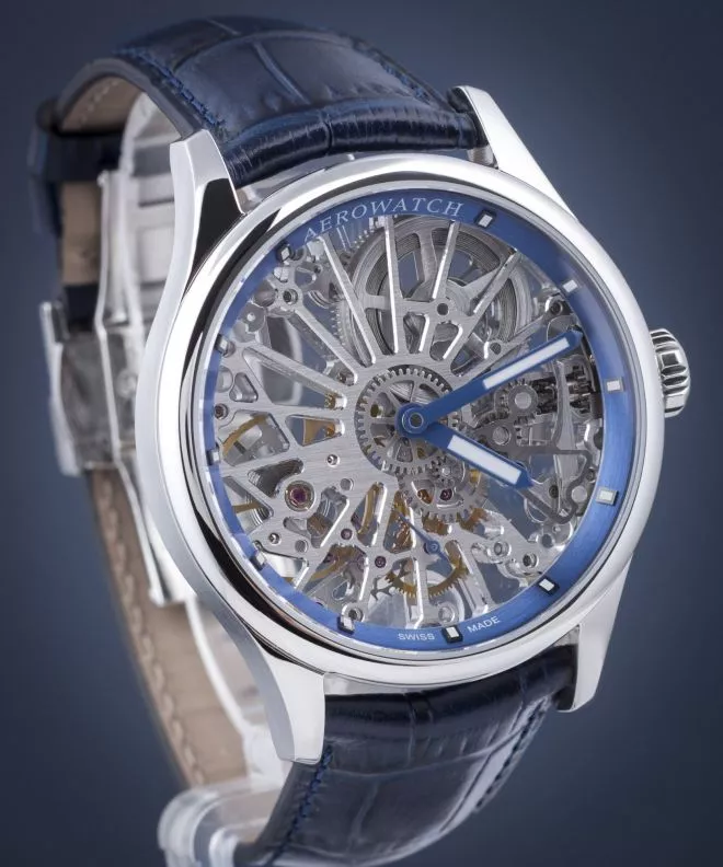 Aerowatch Renaissance Skeleton Cobweb Men's Watch 50981-AA19