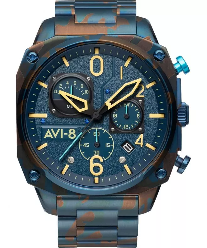 AVI-8 Hawker Hunter Retrograde Chronograph Air Camo Men's Watch AV-4052-33