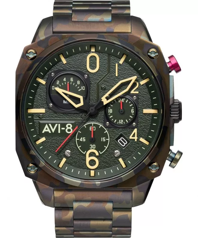 AVI-8 Hawker Hunter Retrograde Chronograph Ground Camo Men's Watch AV-4052-22