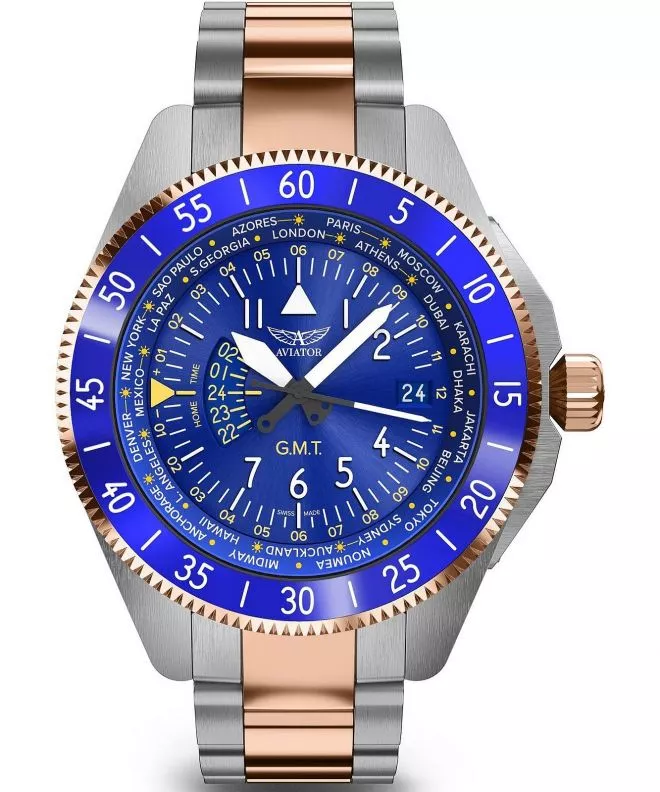 Aviator Airacobra GMT watch V.1.37.3.308.5