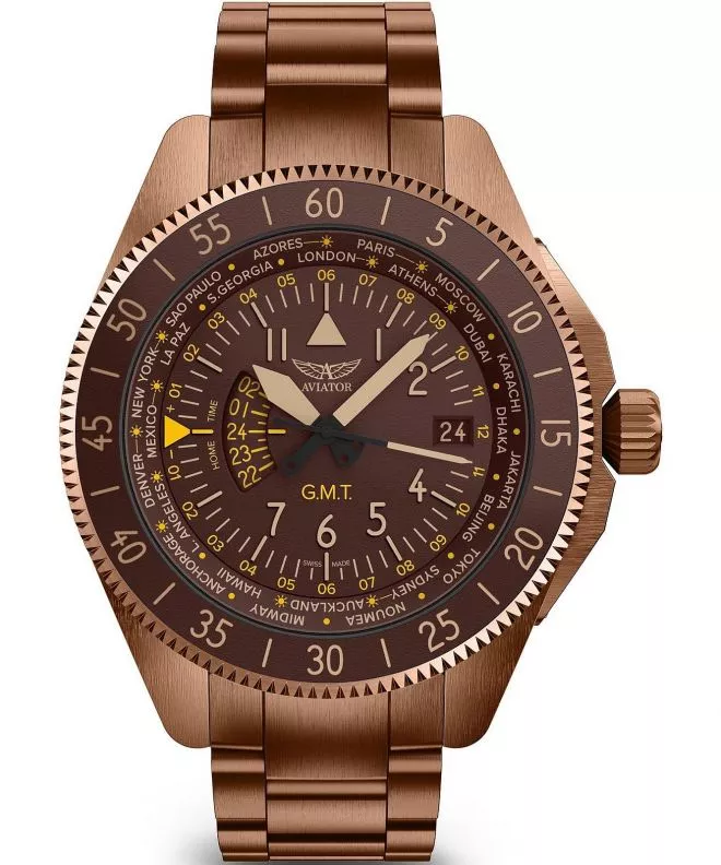 Aviator Airacobra GMT watch V.1.37.8.306.5