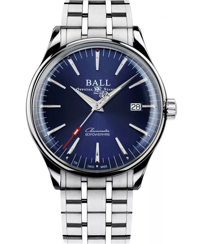 Ball Trainmaster Manufacture 80 Hours Automatic Chronometer Men's Watch NM3280D-S1CJ-BE