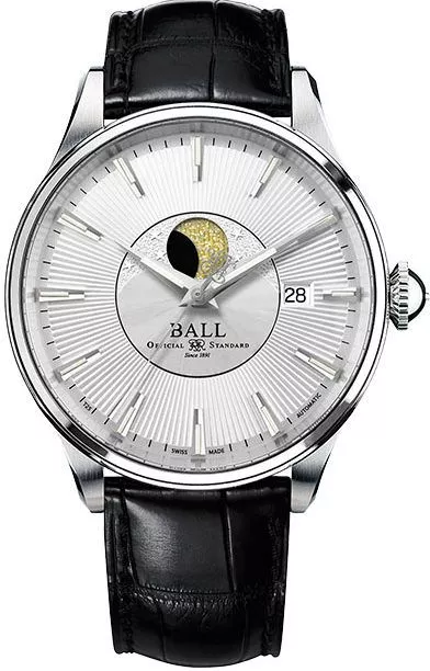 Ball Trainmaster Moon Phase Automatic Men's Watch NM3082D-LLJ-SL