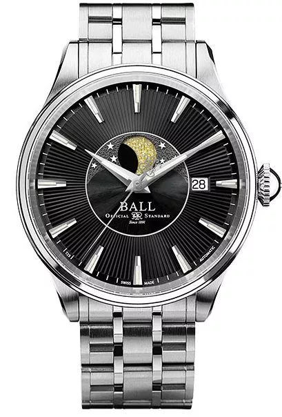 Ball Trainmaster Moon Phase Automatic Men's Watch NM3082D-SJ-BK