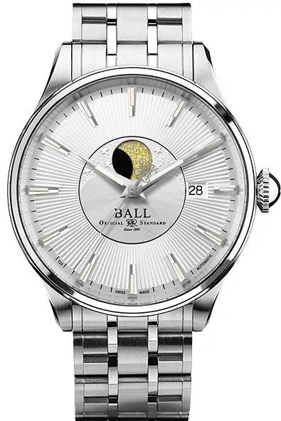 Ball Trainmaster Moon Phase Automatic Men's Watch NM3082D-SJ-SL