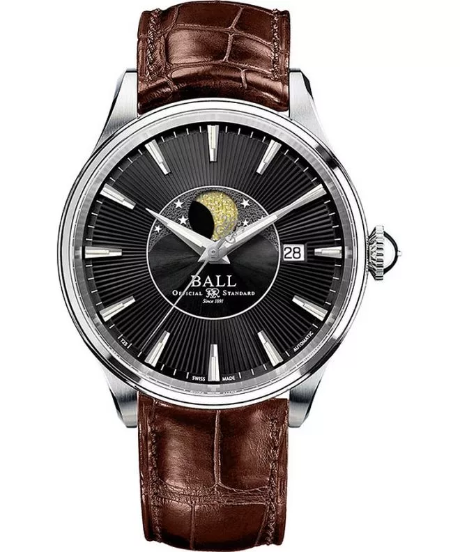 Ball Trainmaster Moon Phase Automatic Men's Watch NM3082D-LLFJ-BK