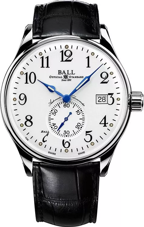 Ball Trainmaster Standard Time Automatic Chronometer Men's Watch NM3888D-LL1CJ-WH