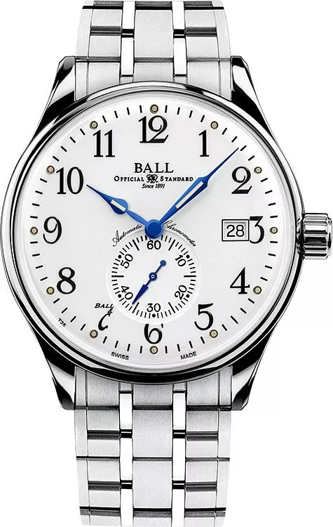 Ball Trainmaster Standard Time Automatic Chronometer Men's Watch NM3888D-S1CJ-WH