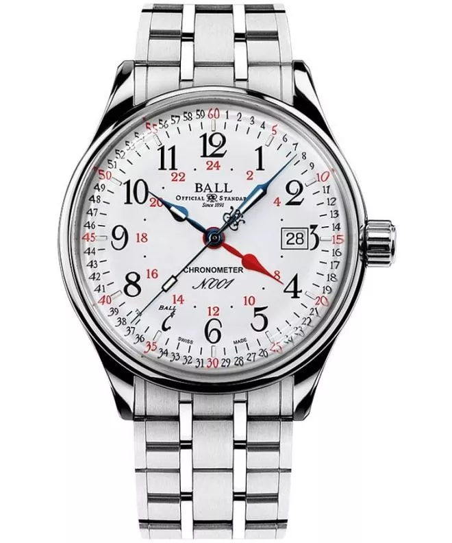 Ball Trainmaster Standard Time GMT watch NM3888D-S5CJ-WH