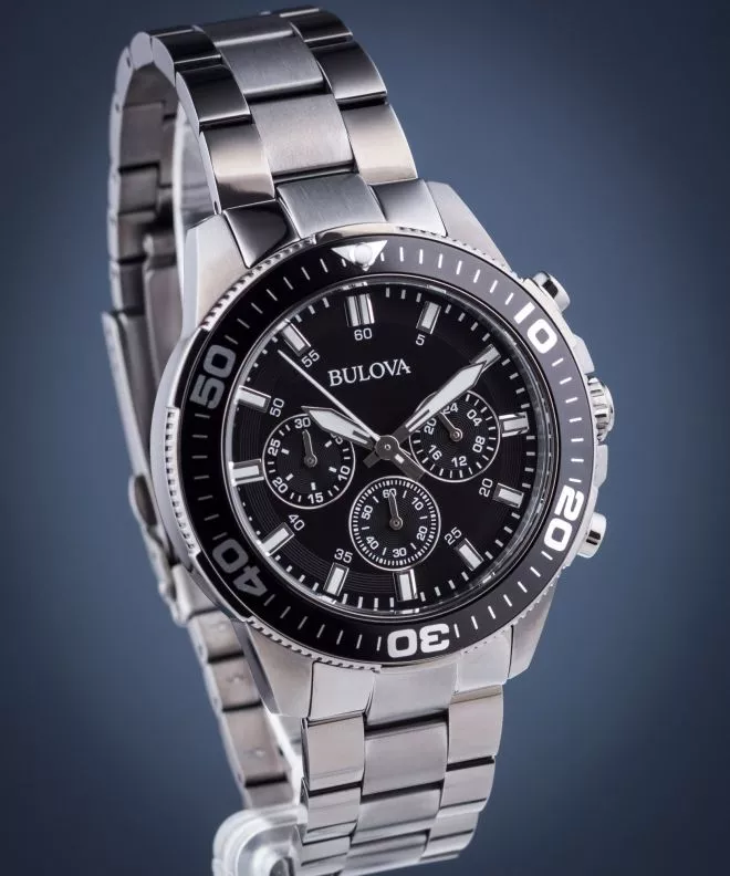 Bulova Sport Black Chronograph Men's Watch 98A249