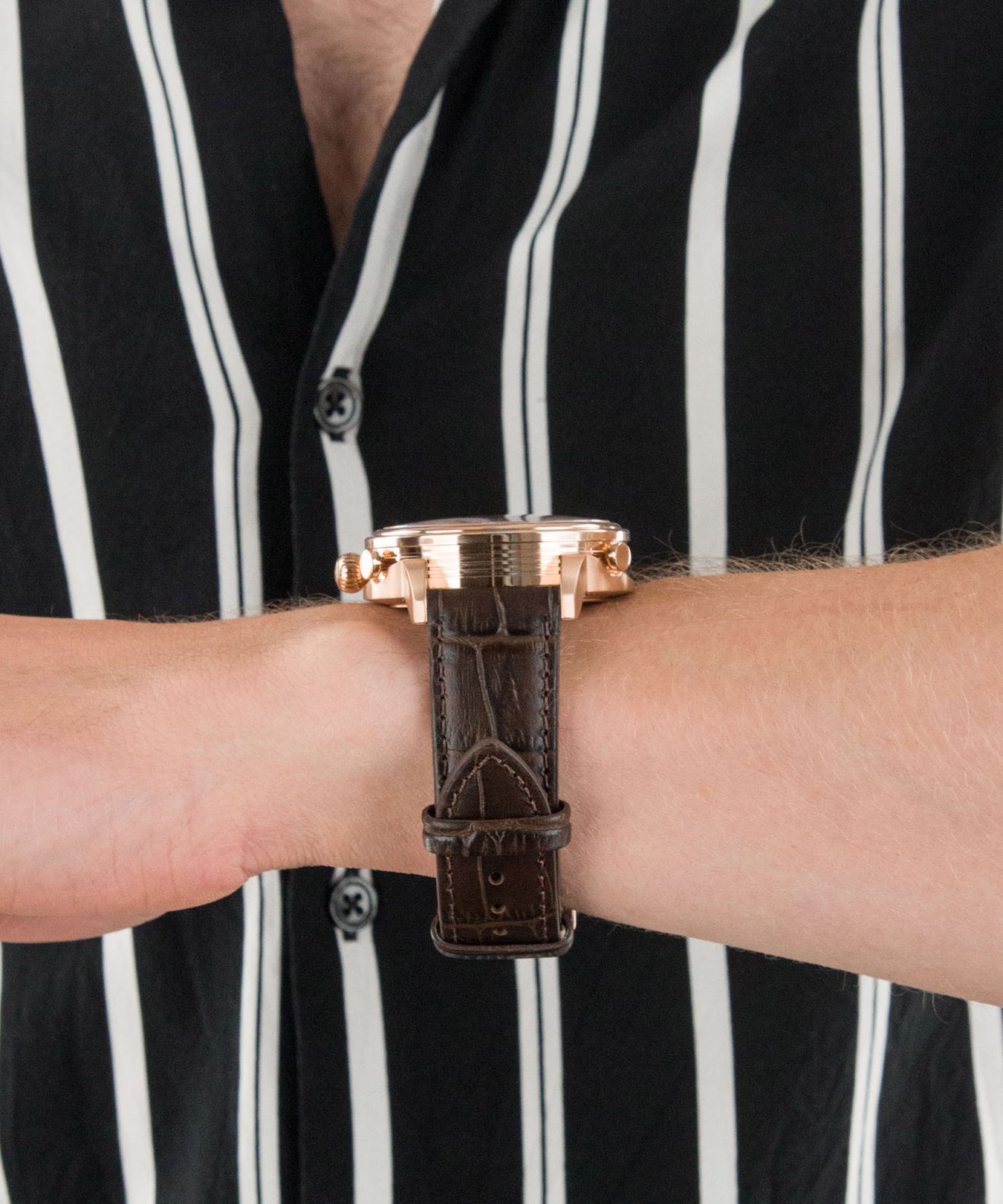 Carl Von Zeyten Orologio Automatico Uomo Durbach: Quadrante Crema, Doppio Fuso E Fondo Scheletrato