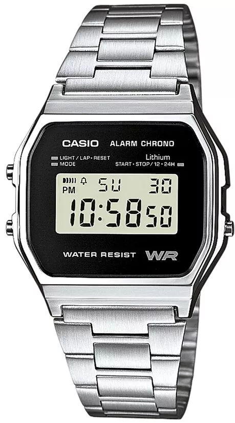 Casio VINTAGE Silver Men's Watch A158WEA-1EF