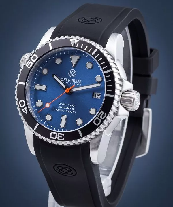 Deep Blue Diver Helium-Safe Automatic Men's Watch D1K40BLSUN