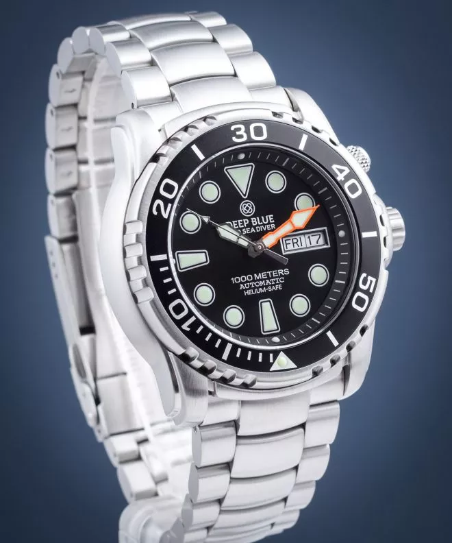 Deep Blue Pro Sea Diver 1000M Helium-Safe Automatic Men's Watch SEA1KBKBRC