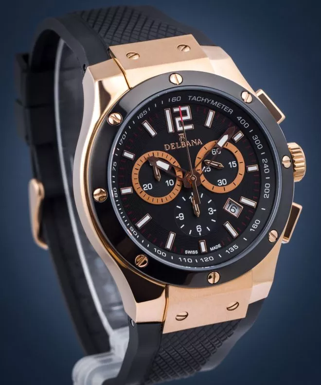 Delbana Classic Fiorentino Quartz Watch, Black, 42 mm, 41601.682.6.032 -  Iguana Sell UK