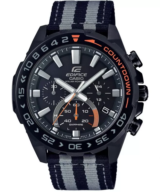 Casio EDIFICE Premium Sapphire Countdown Bezel Tough Solar Men's Watch EFS-S550BL-1AVUEF