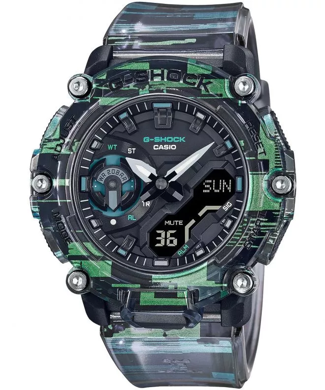 Casio G-SHOCK Digital Glitch Carbon Core Guard watch GA-2200NN-1AER