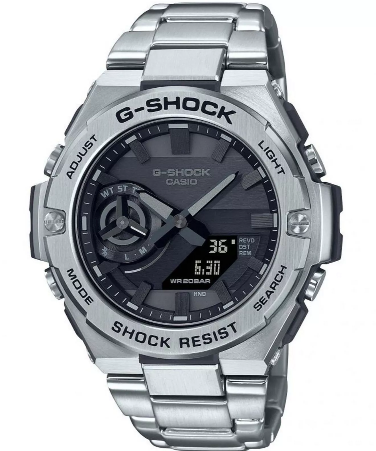 G-SHOCK G-Steel Premium Bluetooth Sync Carbon Core Guard gents watch GST-B500D-1A1ER