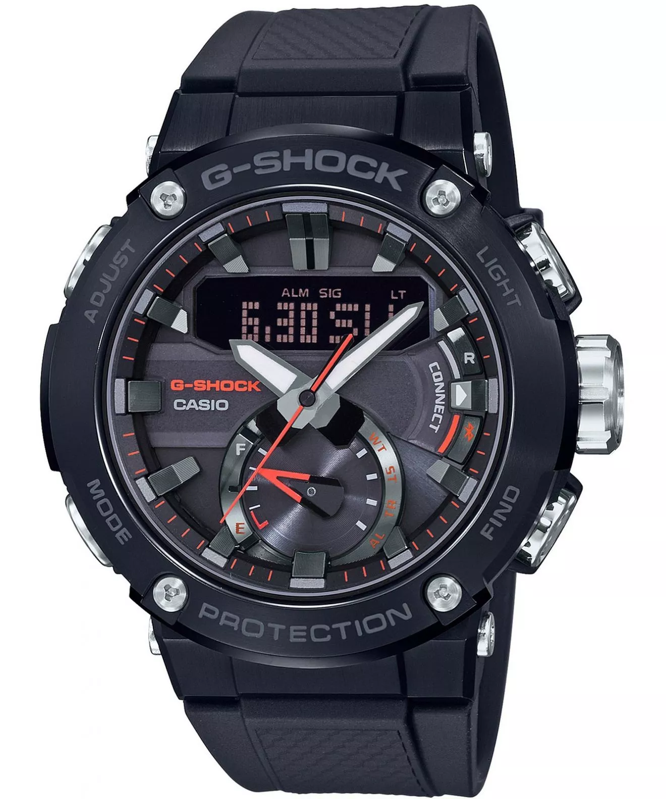 Casio G-SHOCK G-Steel Premium Bluetooth Sync Carbon Core Guard Structure Tough Solar Watch GST-B200B-1AER