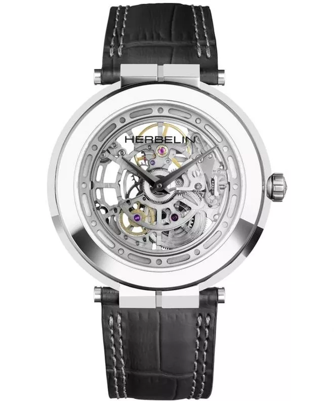 Herbelin Newport Slim Mechanical Skeleton Limited Edition watch 1222SQ75 (1222/SQ75)