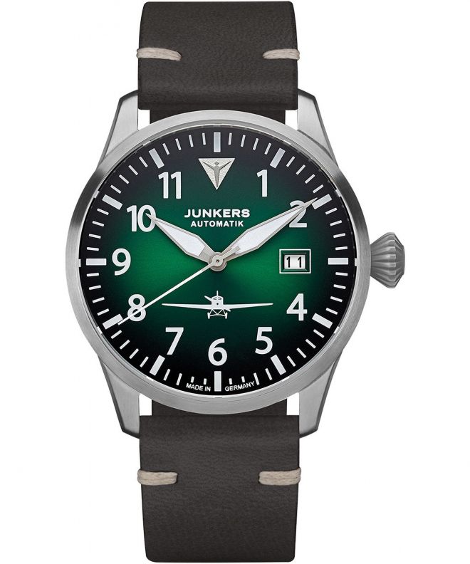 Orologio Automatico Uomo Junkers Flieger 9.58.01.02, Cassa In Acciaio Inox, Vetro Zaffiro