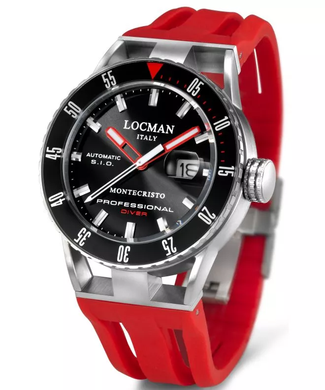 Locman Montecristo Professional Diver Automatic Men's Watch 051300KRBKNKSIR