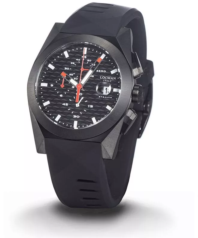 Locman Stealth Chronograph Men's watch 812K01S-BKBKRDSK