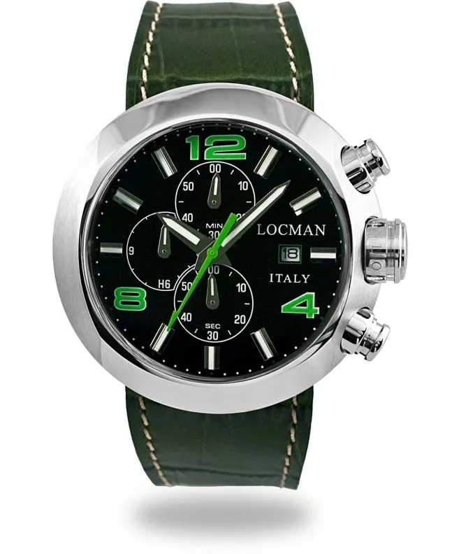 Locman Tondo Chronograph Men's Watch 042000BKNGR0PSD-KS-K