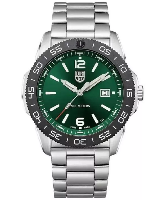 Luminox Pacific Diver 3120 Series Orologio Uomo Quarzo Svizzero - Cinturino In Gomma Gialla, Cassa Acciaio 44mm, Vetro Zaffiro, 20 Bar