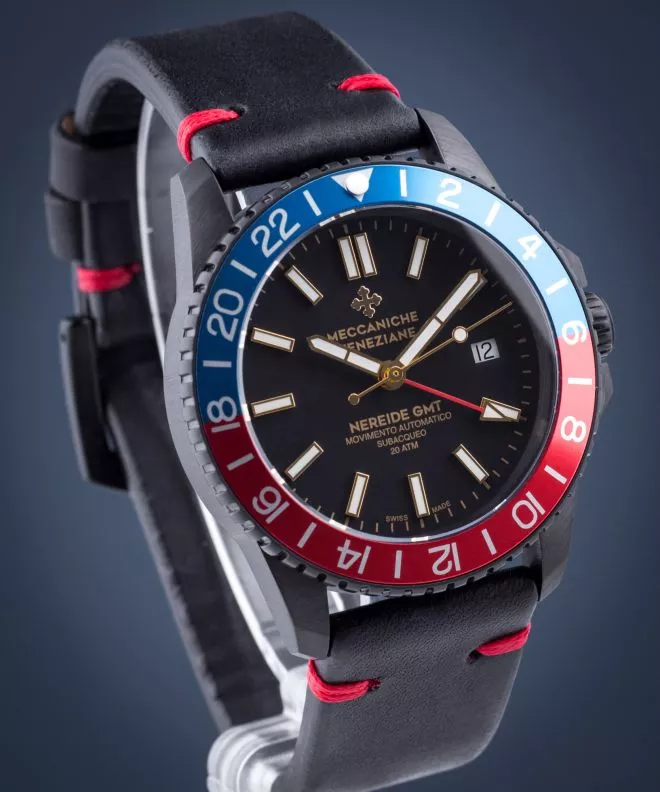 Meccaniche Veneziane Nereide GMT Diaspro PVD Automatic Men's Watch 1204011 (NRD-GMT-DIA-PVD)