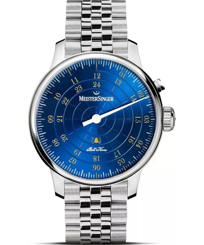 MeisterSinger Bell Hora Medium Blue with Gold  watch BHO918G_MGB20