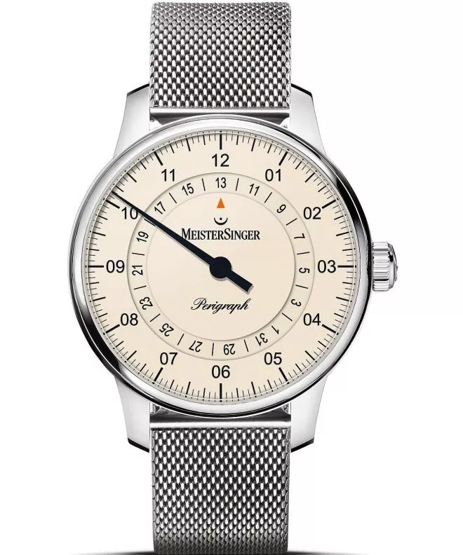 MeisterSinger Perigraph - 38mm Ivory  watch BM1103_MLN18