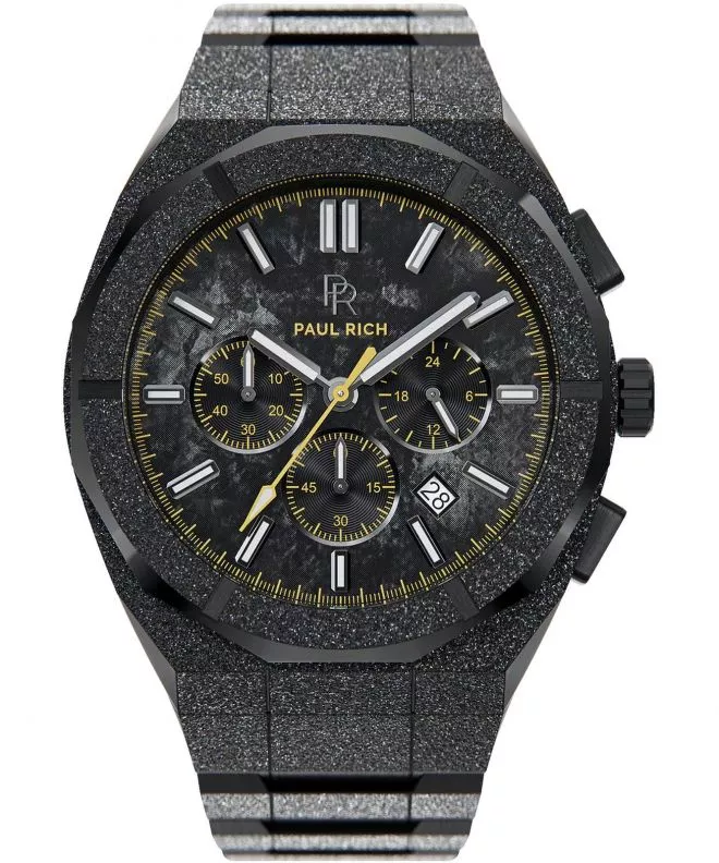 Paul Rich Motorsport Frosted Carbon Yellow Chronograph Limited Edition  watch 658860230909