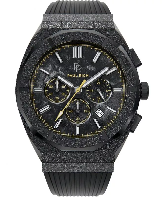 Paul Rich Motorsport Frosted Carbon Yellow Rubber Limited Edition  watch 658860191439
