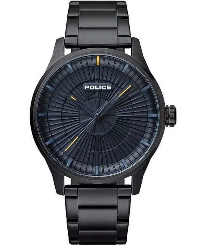 Police Orologio Uomo PL15384JSB.02 | Serie Clan | Cassa 44mm Acciaio Nero | Cinturino Tessuto E Pelle