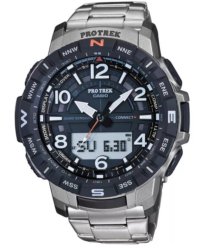 PROTREK Quad Sensor Bluetooth Sync Titanium Men's Watch PRT-B50T-7ER