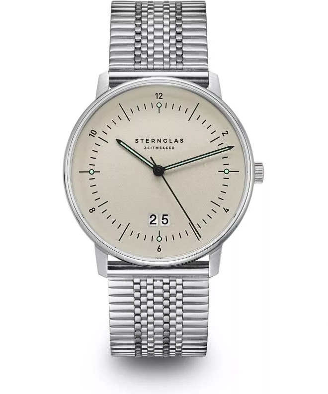 Sternglas Naos Big Date Alabaster gents watch S01-NAG26-ME08