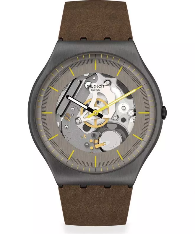 Swatch Silver Skeleton watch SS07M103