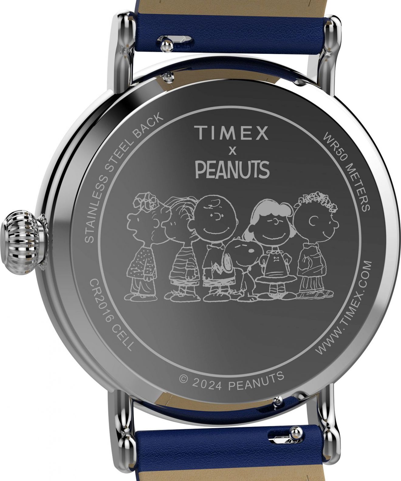 Timex Standard TW2W72700 – Orologio Uomo Con Linus E La Grande Zucca, Cinturino In Pelle Blu - 3
