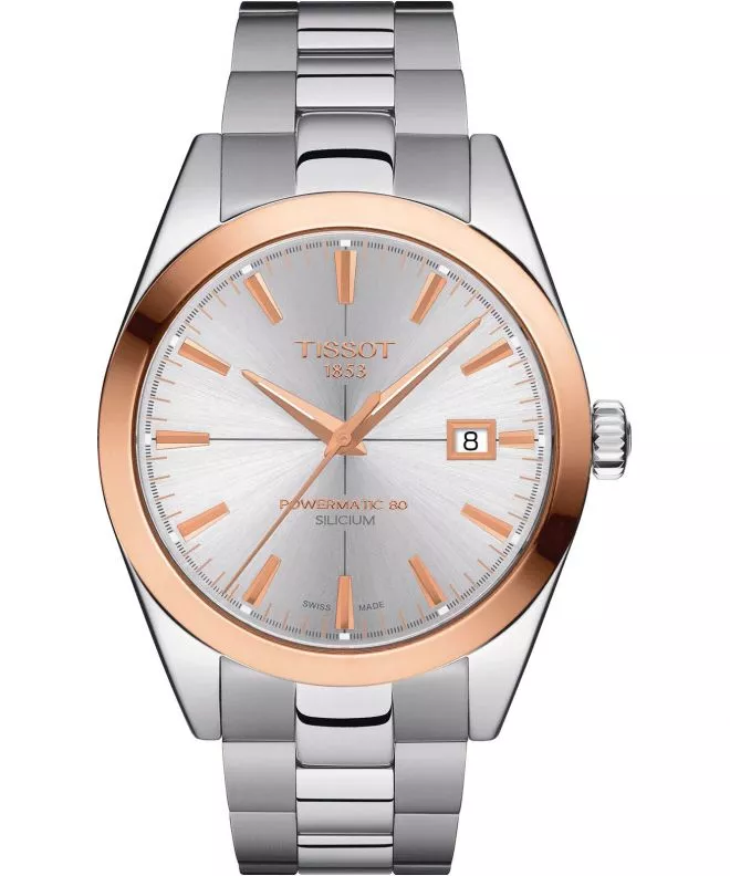 Tissot Gentleman Powermatic 80 Silicium 18K Gold Bezel watch T927.407.41.031.00 (T9274074103100)