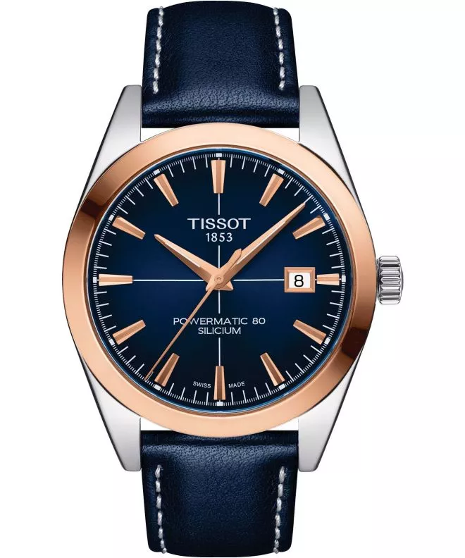 Tissot Gentleman Powermatic 80 Silicium 18k Gold Bezel watch T927.407.46.041.00 (T9274074604100)