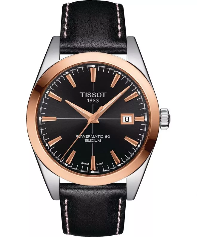 Tissot Gentleman Powermatic 80 Silicium 18K Gold Bezel watch T927.407.46.051.00 (T9274074605100)