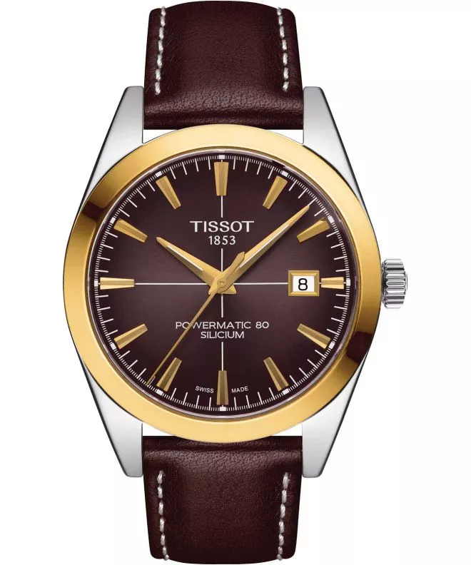 Tissot Gentleman Powermatic 80 Silicium 18K Gold Bezel watch T927.407.46.291.01 (T9274074629101)