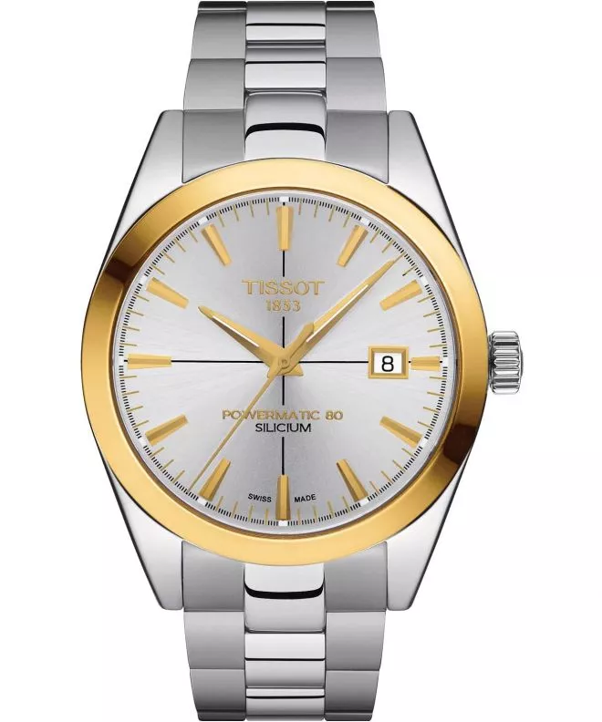 Tissot Gentleman Powermatic 80 Silicium Solid 18 k Gold Bezel watch T927.407.41.031.01 (T9274074103101)