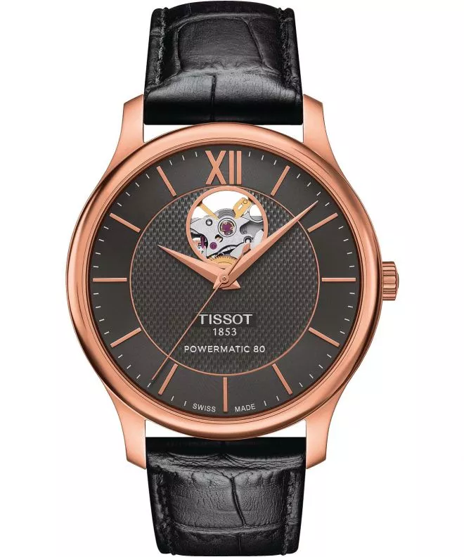 Tissot Tradition Powermatic 80 Open Heart watch T063.907.36.068.00 (T0639073606800)