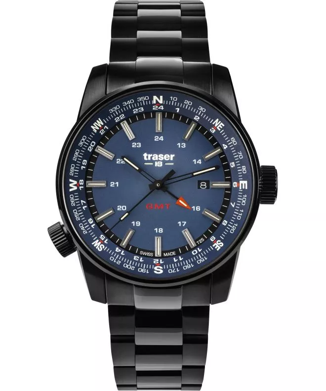 Traser P68 Pathfinder GMT Blue SS Men's Watch TS-109524