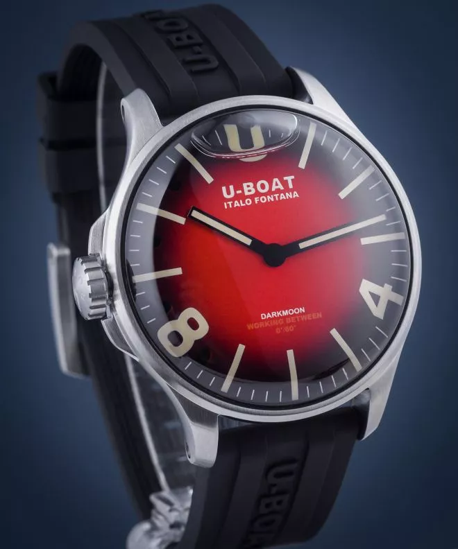 U-BOAT Darkmoon Red SS Soleil watch 8701-B (8701)